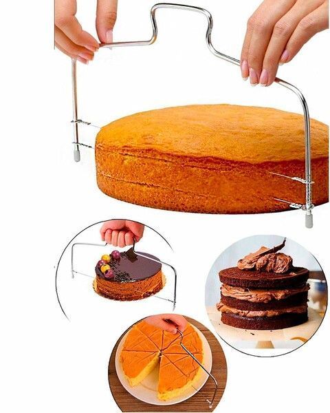Кондитерский нож струна для нарезки коржей (для бисквита и торта), с регулировкой высоты 5513 фото