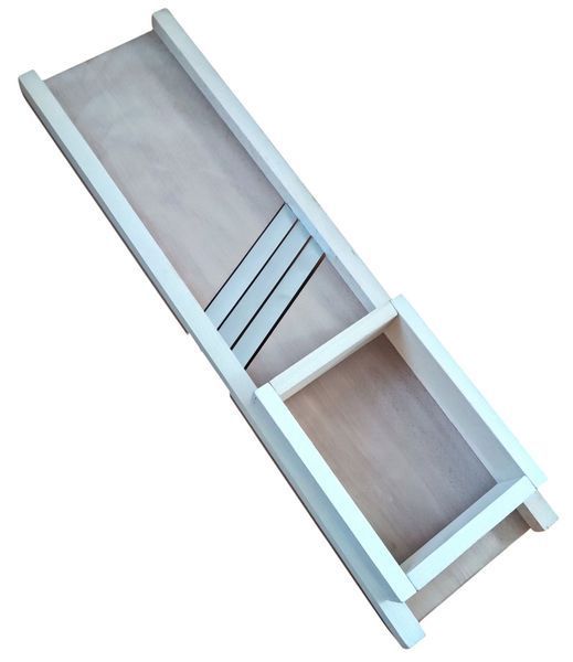 Шинковка для капусты деревянная с коробом (бук), 3 ножа, 66&times;17 см 7064 фото