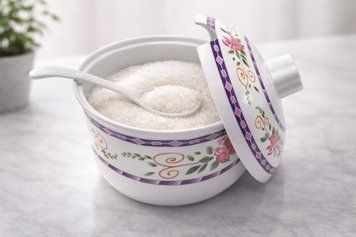 Цукорниця меламінова з ложкою Dongxin, 220 мл, для кухні, можна мити в посудомийній машині 7376 фото