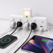 Мережевий розгалужувач на 4 розетки з 2 USB і Type-C, кнопками та підсвіткою 2500 Вт 7780 фото 3
