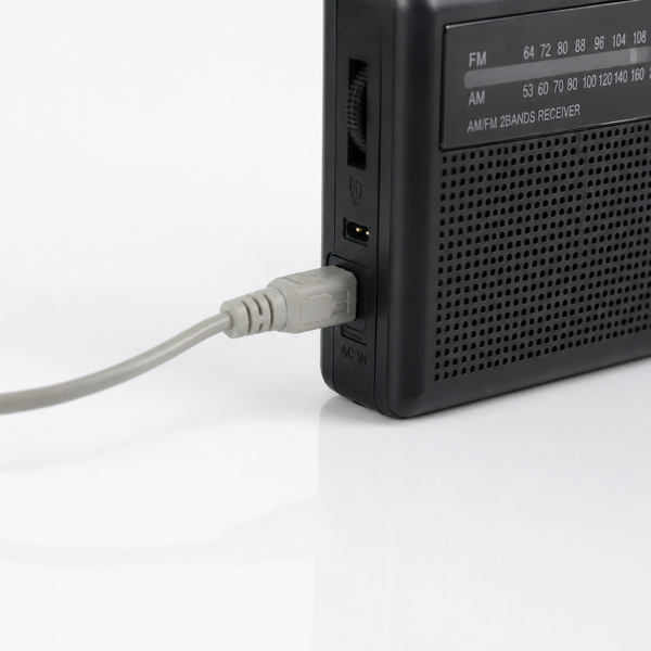 Шнур живлення 2 Pin для радіо, магнітофона та побутової техніки 1.2 м сірий 7634 фото