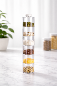 Органайзер для спецій Spice Tower | Вежа для приправ на 6 банок, компактна, обертальна 7536 фото
