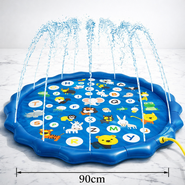 Дитячий водний килимок з фонтаном 90 см (Splash Pad) надувний басейн для дітей, підключення до шланга 7538 фото