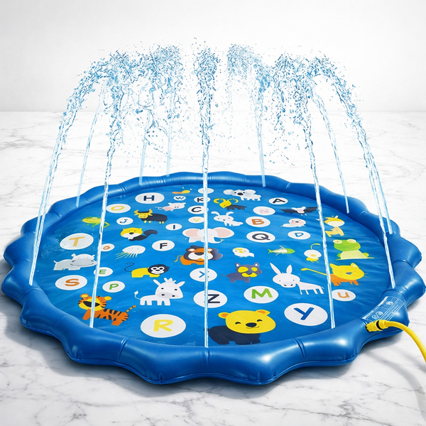 Дитячий водний килимок з фонтаном 90 см (Splash Pad) надувний басейн для дітей, підключення до шланга 7538 фото