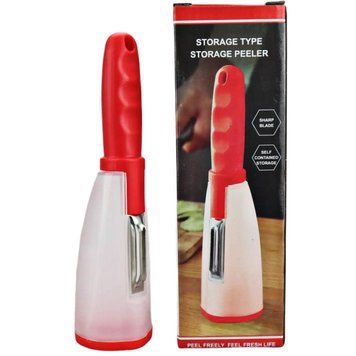 Овощечистка Easy Peeler с контейнером для очисток, двусторонним ножом, 21&times;8&times;8 см 5761 фото