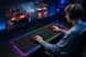 Ігровий килимок для миші та клавіатури з RGB-підсвіткою 70x30 см великий комп&rsquo;ютерний килимок 12 режимів 7841 фото 1