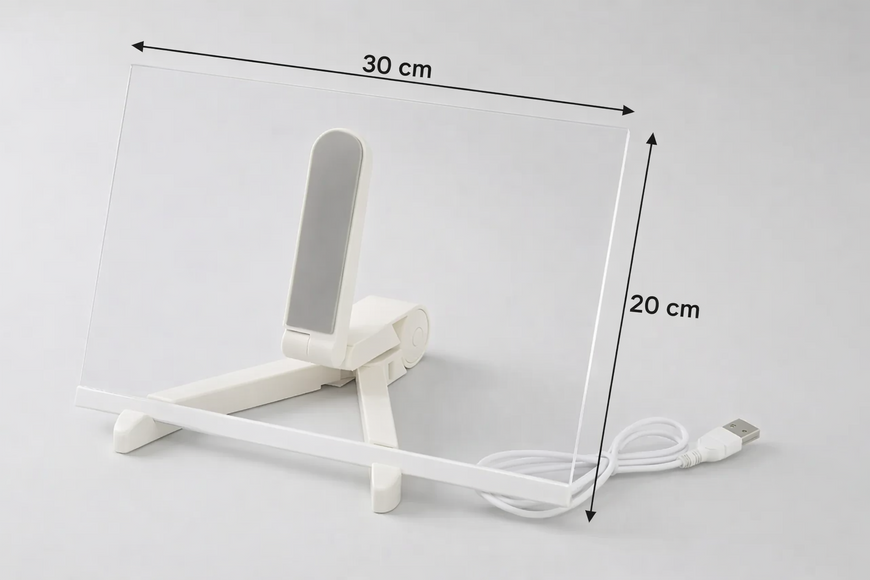 Світлодіодна LED дошка для нотаток та малювання з USB, 20&times;30 см 7087 фото