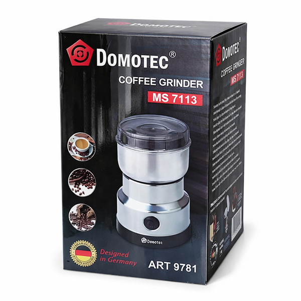 Кавомолка електрична  DOMOTEC MS-7113 300Вт 2 леза 300 Вт неіржавка для кави та спецій 5675 фото