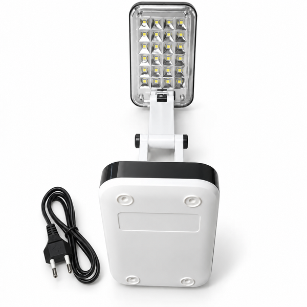 Настольная аккумуляторная LED лампа-трансформер Yiteng YT-666, 24 LED, бело-чёрная 8069 фото
