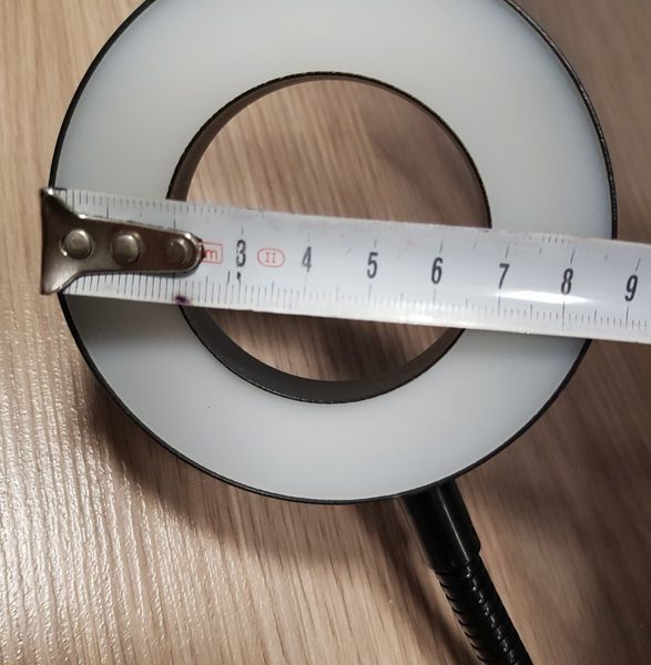 Кольцевая LED-лампа с держателем для телефона (USB, 10 уровней яркости, 3 режима света) 4791 фото