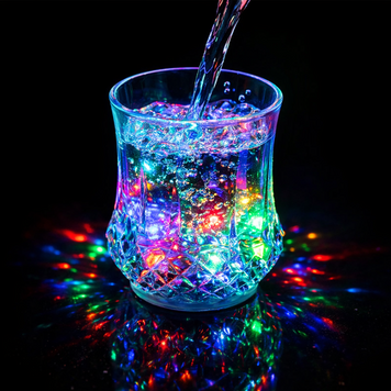 Стакан, що світиться, SUNROZ Inductive RainBow Color з LED підсвічуванням (200 мл) 4600 фото