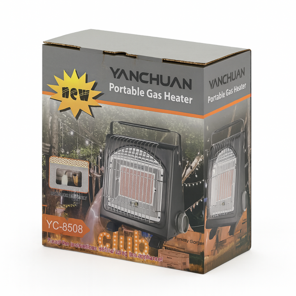 Портативний газовий обігрівач-плита 2в1 YANCHUAN YC-8508 7158 фото