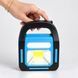 Переносной аккумуляторный фонарь 3W + COB + LED с солнечной панелью и USB 19,5х14х6 см 8014 фото 3