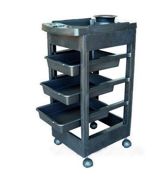 Парикмахерская тележка YRE TDS-00 3 полки 4 колеса миска для краски 40&times;40&times;75 см 6394 фото