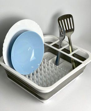 Складная сушилка-поддон для посуды KitchenCraft (силикон) 1639 фото