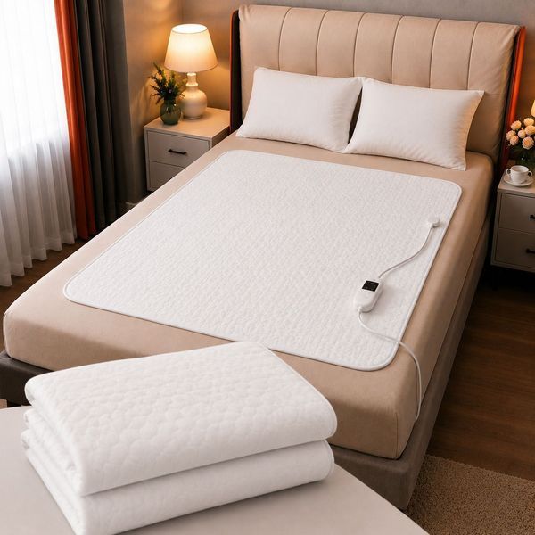 Електропростирадло Electric Blanket 150х120 см біле, 130 Вт, 3 режими нагрівання, таймер 2/8 год 8052 фото