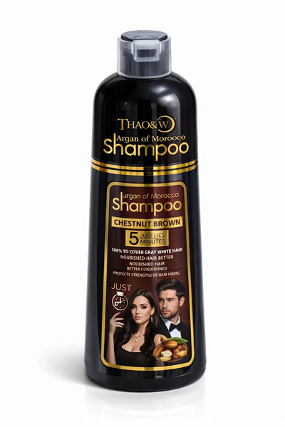 Шампунь-фарба для волосся коричнева Thao&WY Argan Oil, 500 мл 7299 фото