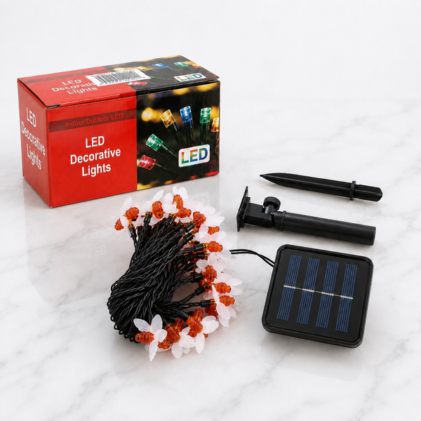 Вулична гірлянда Бджілка на сонячній батареї 5 м 20 LED теплий білий світло 8 режимів бжолка 7704 бжола фото