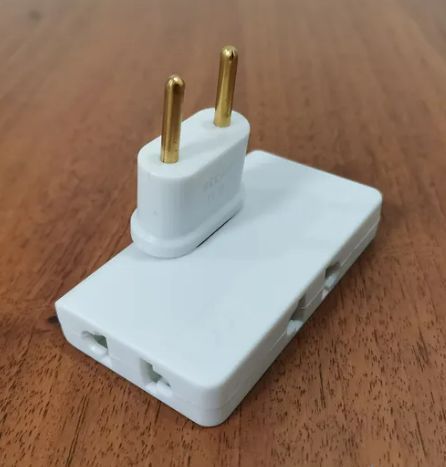 Сетевой тройник-переходник 3-в-1, поворотный на 180&deg;, 250V 10A | Компактный адаптер для розетки 7167 фото