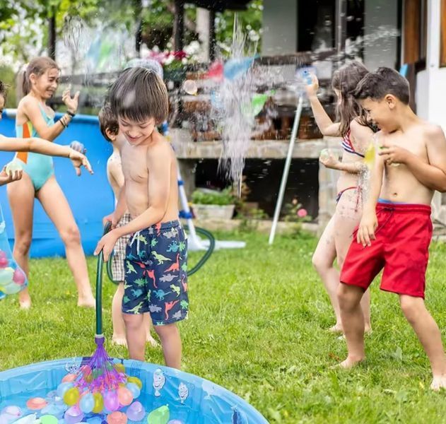 Набір водяних куль 37 шт для водних боїв і ігор на свіжому повітрі 6723 фото