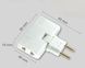 Сетевой тройник-переходник 3-в-1, поворотный на 180&deg;, 250V 10A | Компактный адаптер для розетки 7167 фото 3
