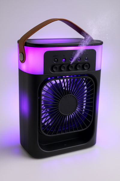 USB вентилятор-увлажнювач з регулюванням швидкості та кута нахилу Air Cooler Fan 6724 фото