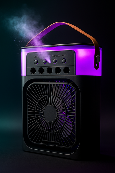 USB вентилятор-увлажнювач з регулюванням швидкості та кута нахилу Air Cooler Fan 6724 фото