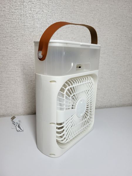 USB вентилятор-увлажнювач з регулюванням швидкості та кута нахилу Air Cooler Fan 6724 фото