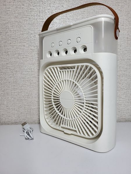 USB вентилятор-увлажнювач з регулюванням швидкості та кута нахилу Air Cooler Fan 6724 фото