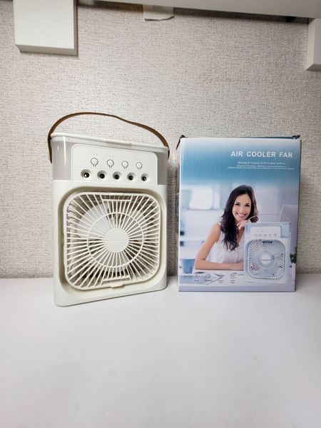 USB вентилятор-увлажнювач з регулюванням швидкості та кута нахилу Air Cooler Fan 6724 фото
