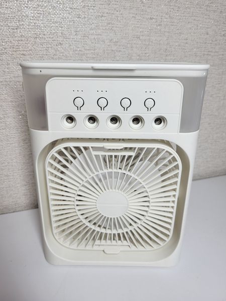 USB вентилятор-увлажнювач з регулюванням швидкості та кута нахилу Air Cooler Fan 6724 фото