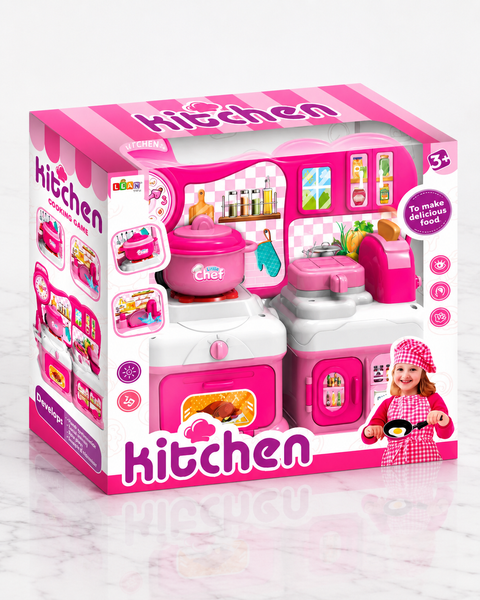 Дитяча кухня Kitchen 868-29 з водою світлом звуком тостером вафельницею посудом 7707 фото