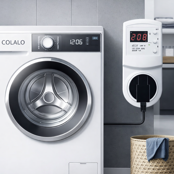 Реле напряжения в розетку TAXNELE 16A 3680W &mdash; защита техники от перепадов 140&ndash;300В 7353 фото