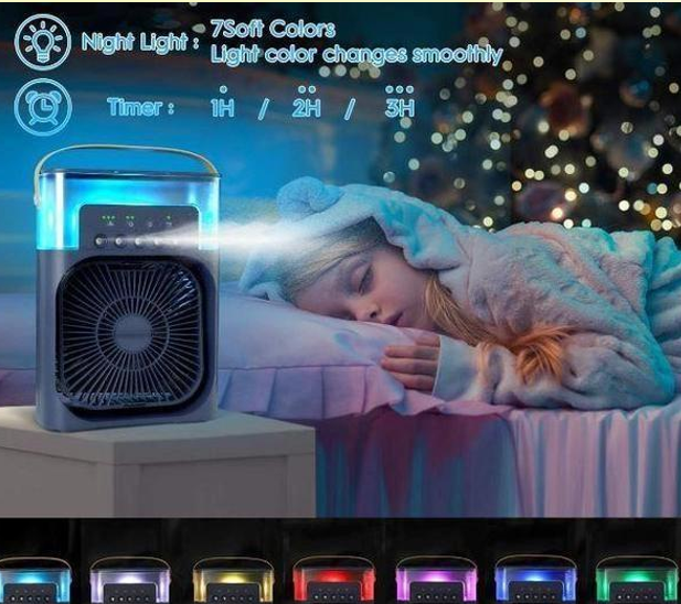 USB вентилятор-увлажнювач з регулюванням швидкості та кута нахилу Air Cooler Fan 6724 фото