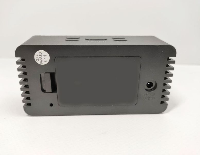Дзеркальний LED-годинник з будильником і термометром DS-3658L Black (червона підсвітка) 5324 фото