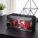 Дзеркальний LED-годинник з будильником і термометром DS-3658L Black (червона підсвітка) 5324 фото 3