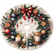 Коврик под елку 90 см Christmas, велюровая декоративная юбка с рождественским рисунком 8087 фото 1