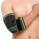 Еластичний бандаж на лікоть Elbow Support, компресійний налокітник на липучці, фіксатор ліктьового суглоба чорно-зелений 5904 фото 2