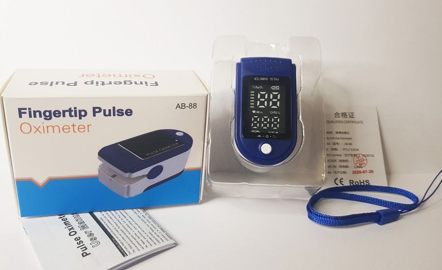 Пульсоксиметр Fingertip Pulse Oximeter SpO2 пульсометр электронный на палец оксиметр 2130 фото
