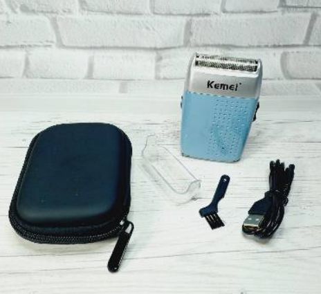 Акумуляторна електробритва-тример Kemei KM-5855 | Шейвер для бороди та волосся 6244 фото