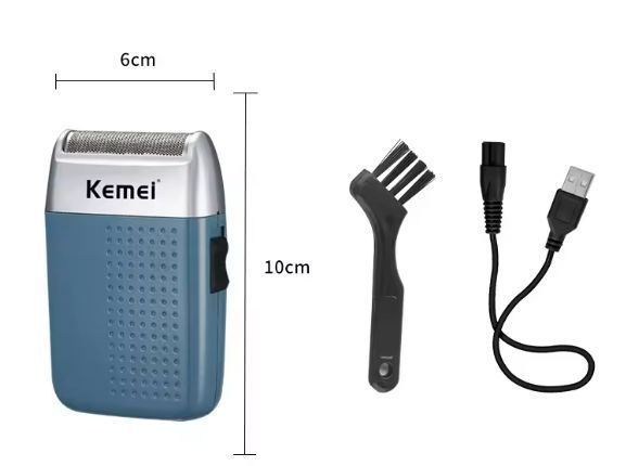 Акумуляторна електробритва-тример Kemei KM-5855 | Шейвер для бороди та волосся 6244 фото