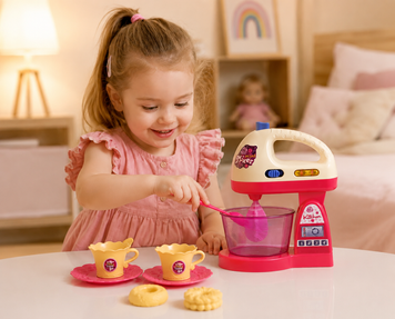 Дитячий міксер MINI KITCHEN зі звуковими ефектами, ігровий набір кухня 9 предметів 7714 фото