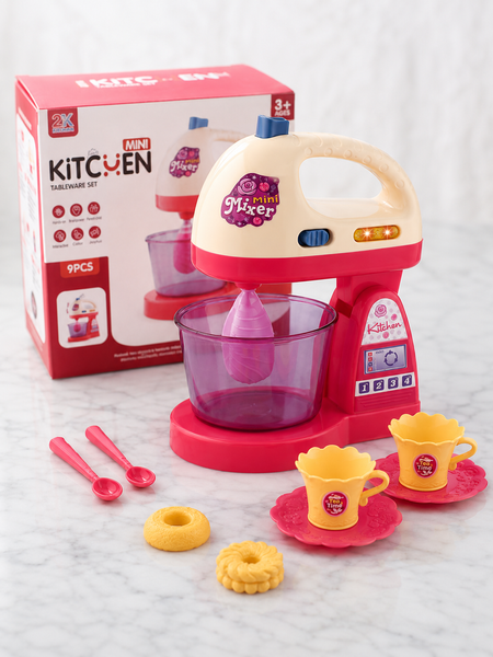 Дитячий міксер MINI KITCHEN зі звуковими ефектами, ігровий набір кухня 9 предметів 7714 фото
