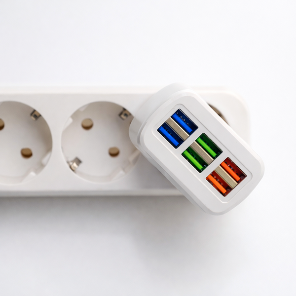 Зарядний пристрій на 6 USB портів 3.1A з швидкою зарядкою | Мережевий адаптер для дому та офісу 7407 фото