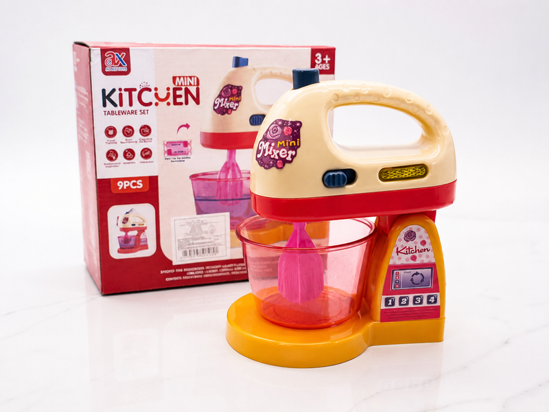 Дитячий міксер MINI KITCHEN зі звуковими ефектами, ігровий набір кухня 9 предметів 7714 фото