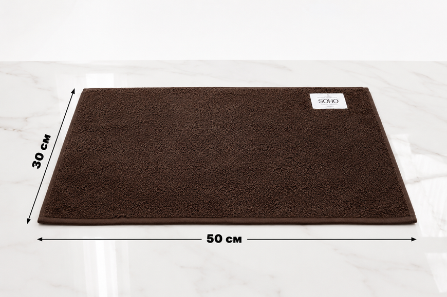 Полотенце махровое SOHO Basic Chocolate 30х50 см, хлопок 100%, для рук и лица, шоколадное 7762 фото