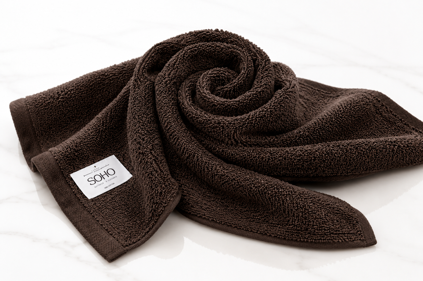 Полотенце махровое SOHO Basic Chocolate 30х50 см, хлопок 100%, для рук и лица, шоколадное 7762 фото