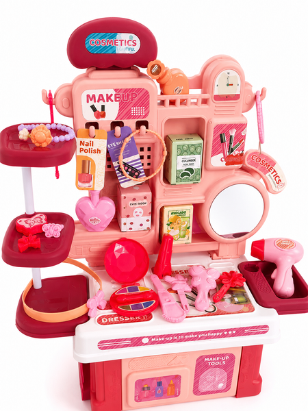 Детское трюмо TOYSPlastic Beauty Salon, туалетный столик с аксессуарами, игровой набор 42 предмета 7717 фото