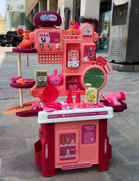 Детское трюмо TOYSPlastic Beauty Salon, туалетный столик с аксессуарами, игровой набор 42 предмета 7717 фото