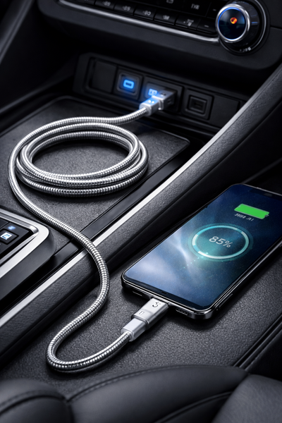 Кабель USB-A &ndash; Type-C (Micro USB &ndash; USB-C) Spring AR72, спіральний, для зарядки та передачі даних 7413 фото